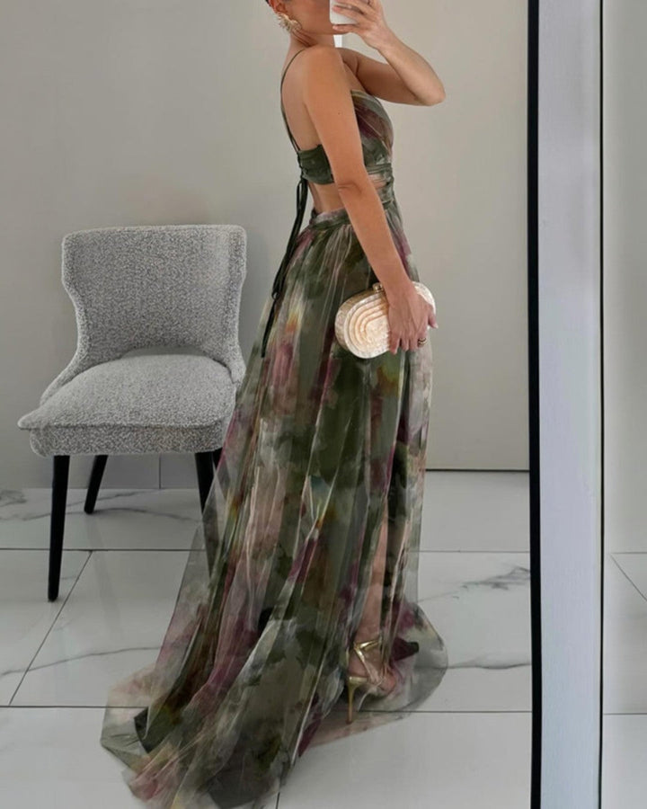 Serena | Enchanting Floral Print Maxi Dress