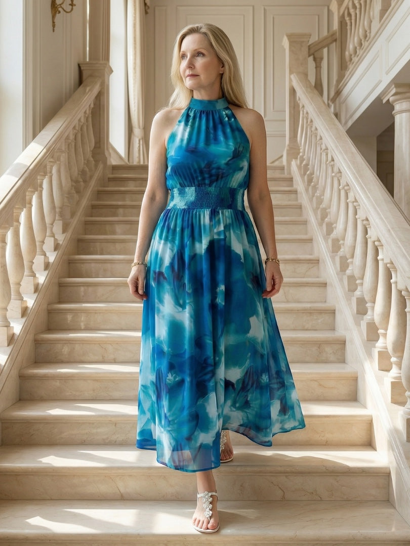 Martyna | Midi Halter Dress
