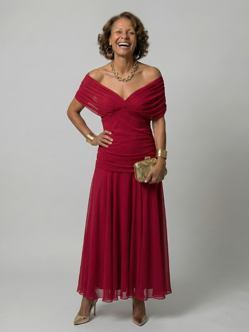 Zaneta | Off-Shoulder Midi Dress