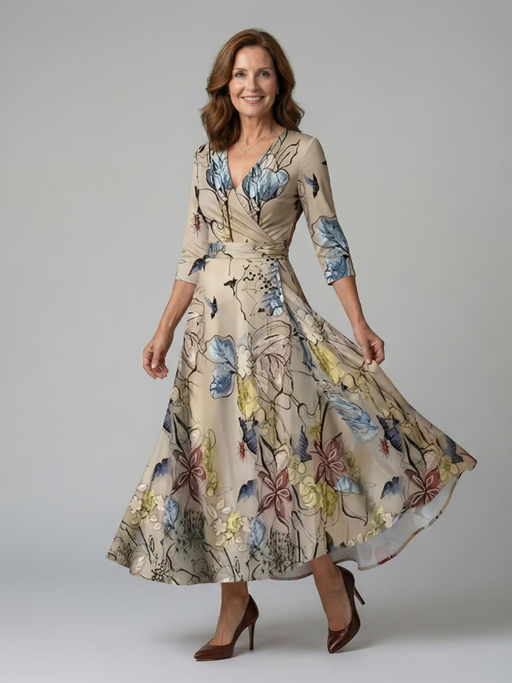 Joanna | Cross-Neck Midi Dress