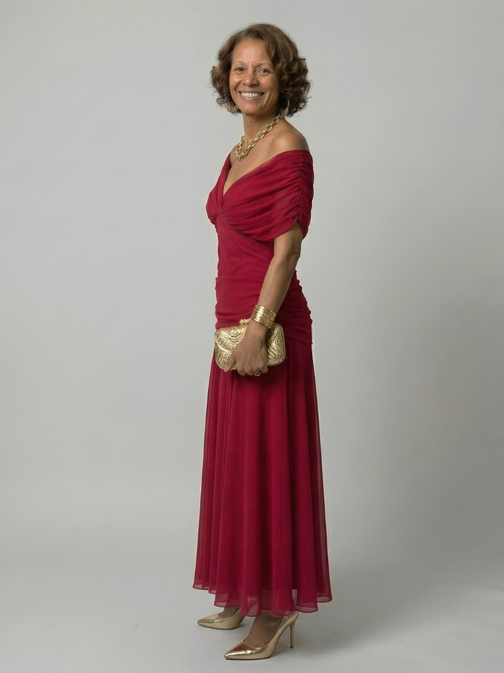Zaneta | Off-Shoulder Midi Dress