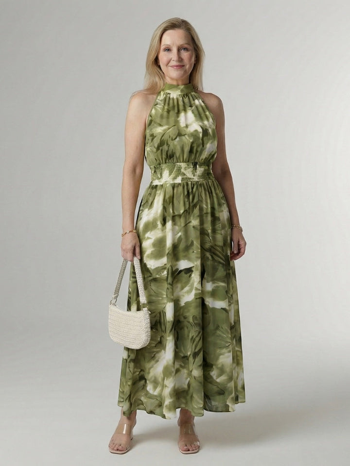 Martyna | Midi Halter Dress
