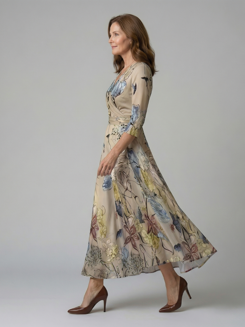 Joanna | Cross-Neck Midi Dress