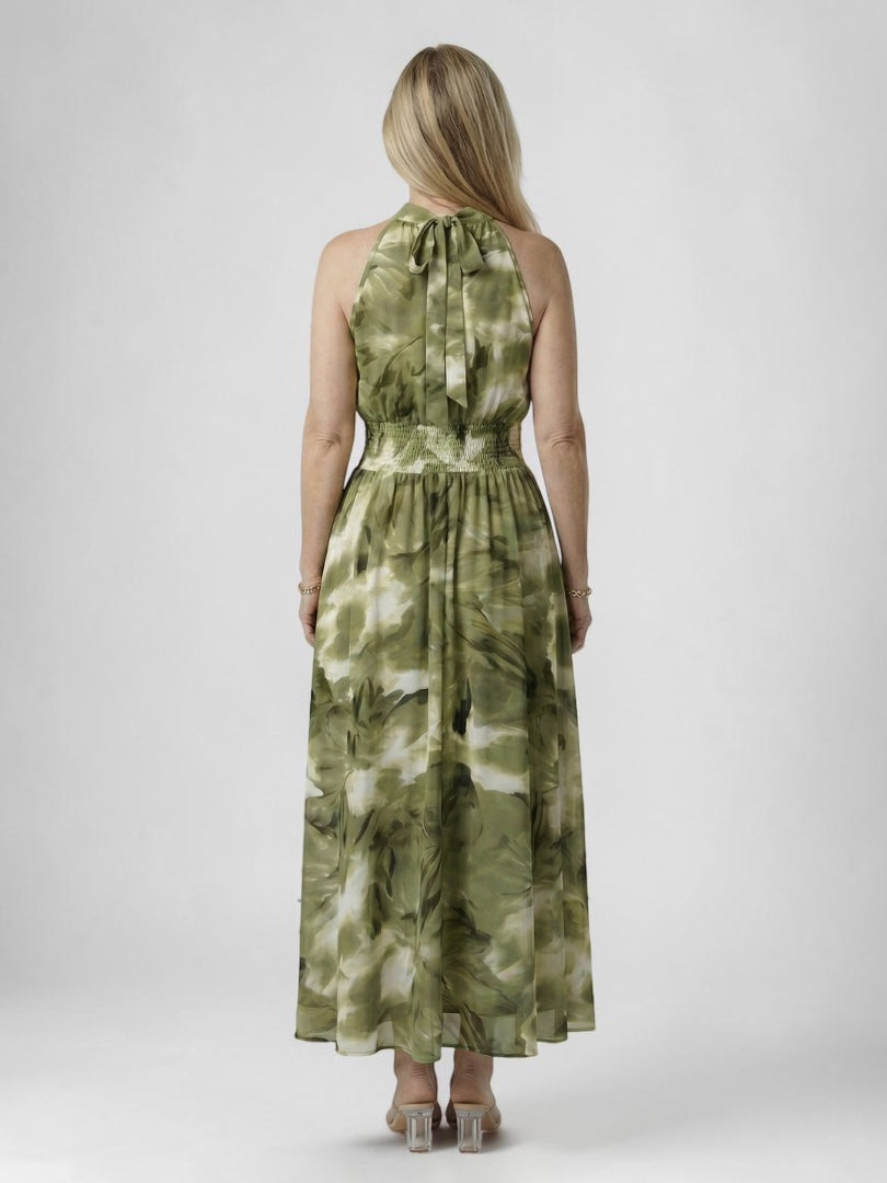 Martyna | Midi Halter Dress