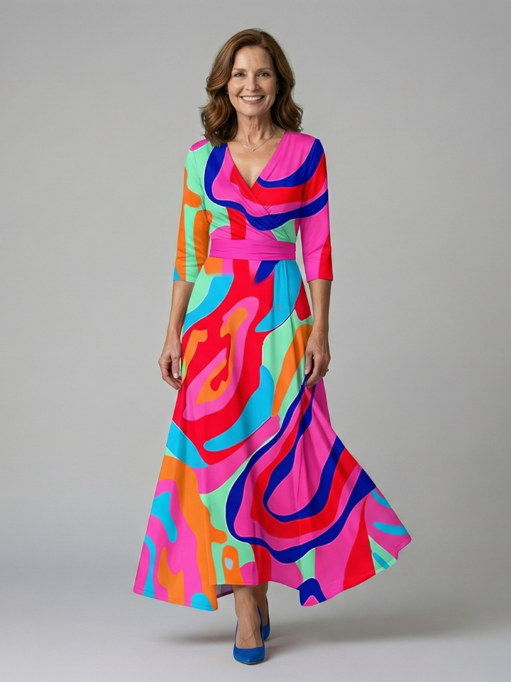 Joanna | Cross-Neck Midi Dress