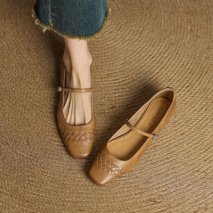 Verity | Square-Toe Mary Jane Flat