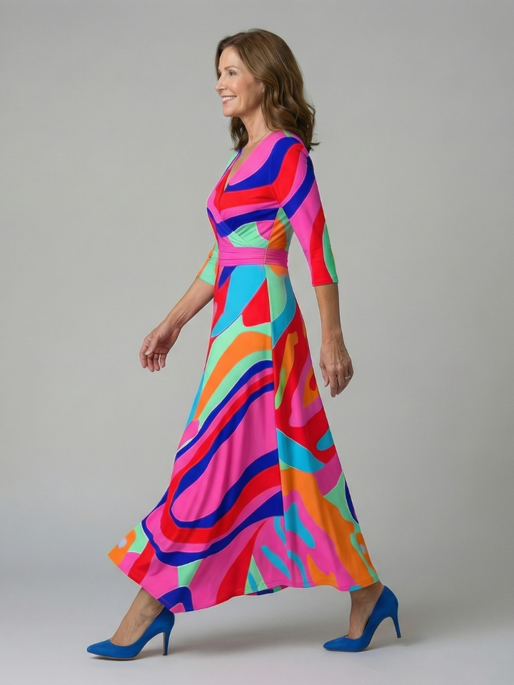 Joanna | Cross-Neck Midi Dress