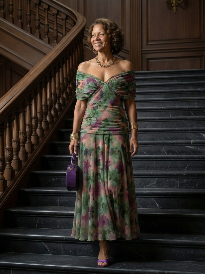 Zaneta | Off-Shoulder Midi Dress