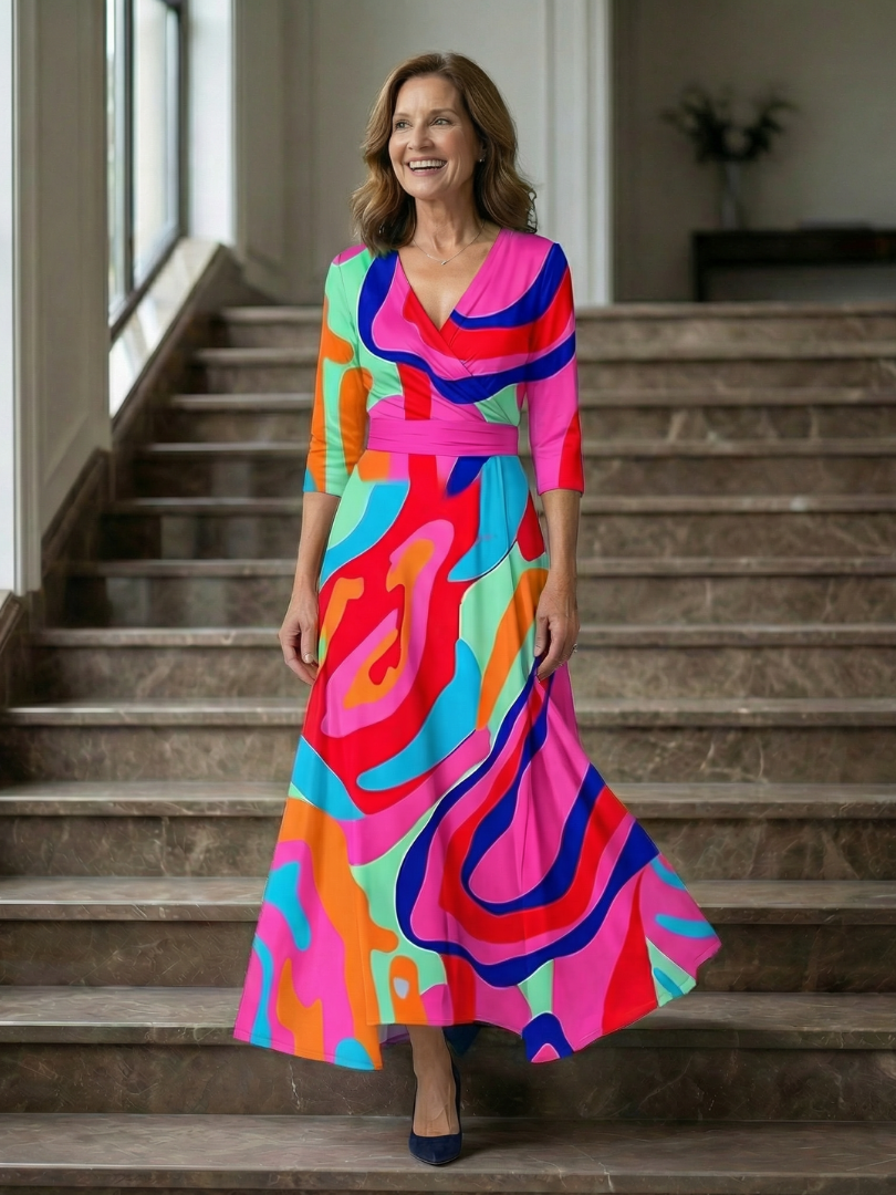 Joanna | Cross-Neck Midi Dress