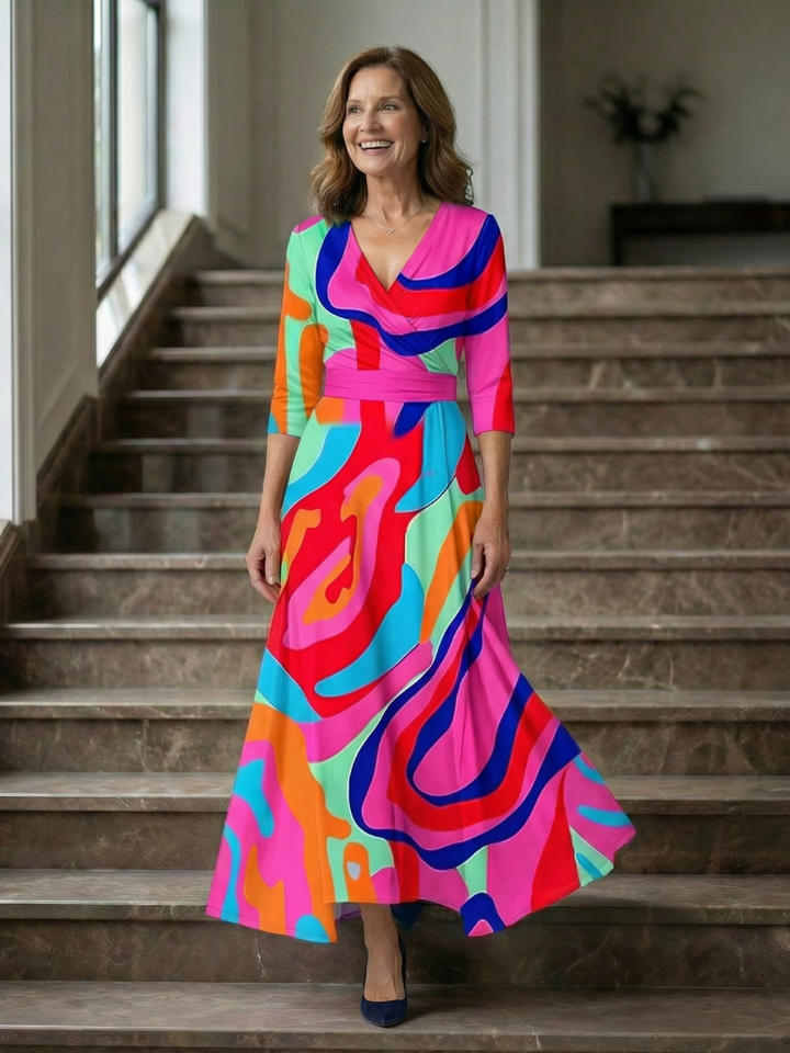 Joanna | Cross-Neck Midi Dress