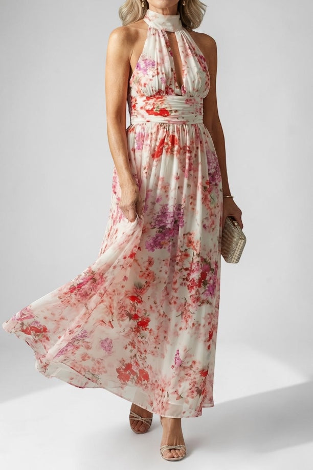 Wioletta | Flowy Halter Maxi Dress