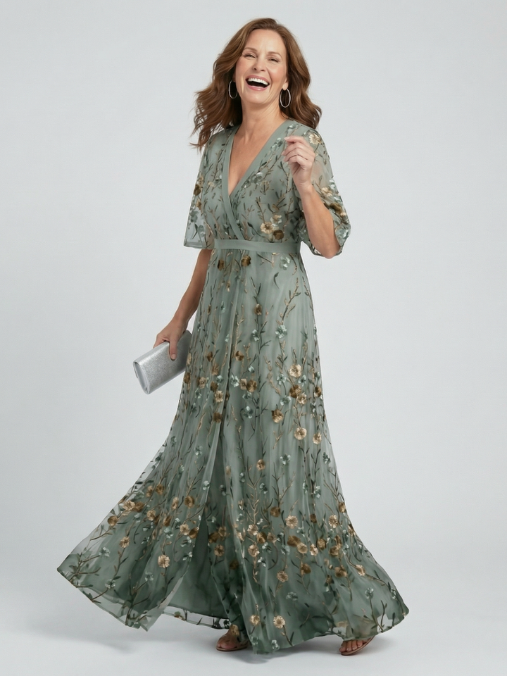 Aneta | Floral Halter Maxi Dress