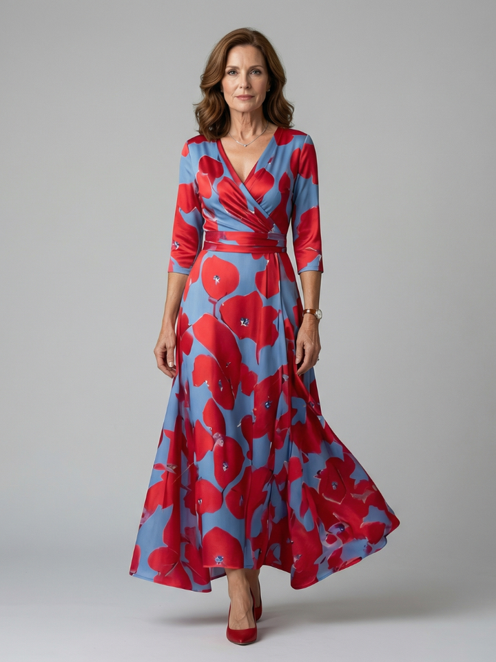 Joanna | Cross-Neck Midi Dress