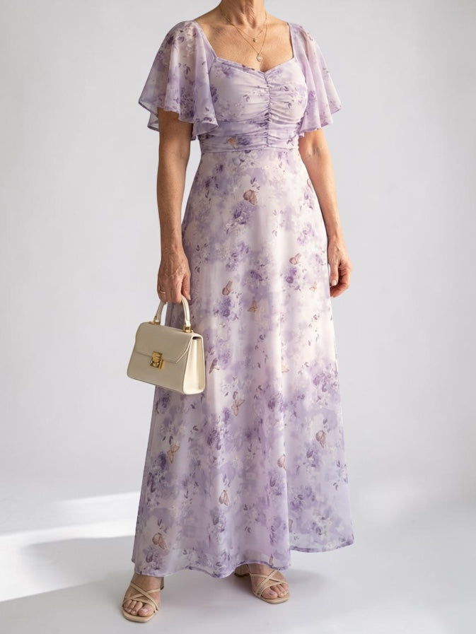 Patrycja | Ruffled Sleeve Midi Dress
