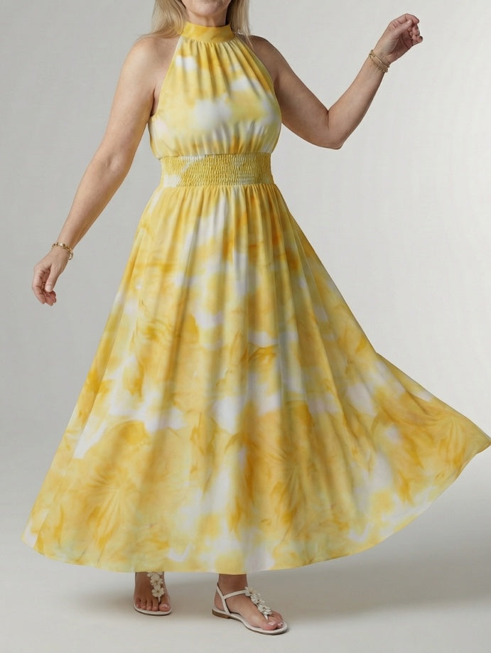 Martyna | Midi Halter Dress