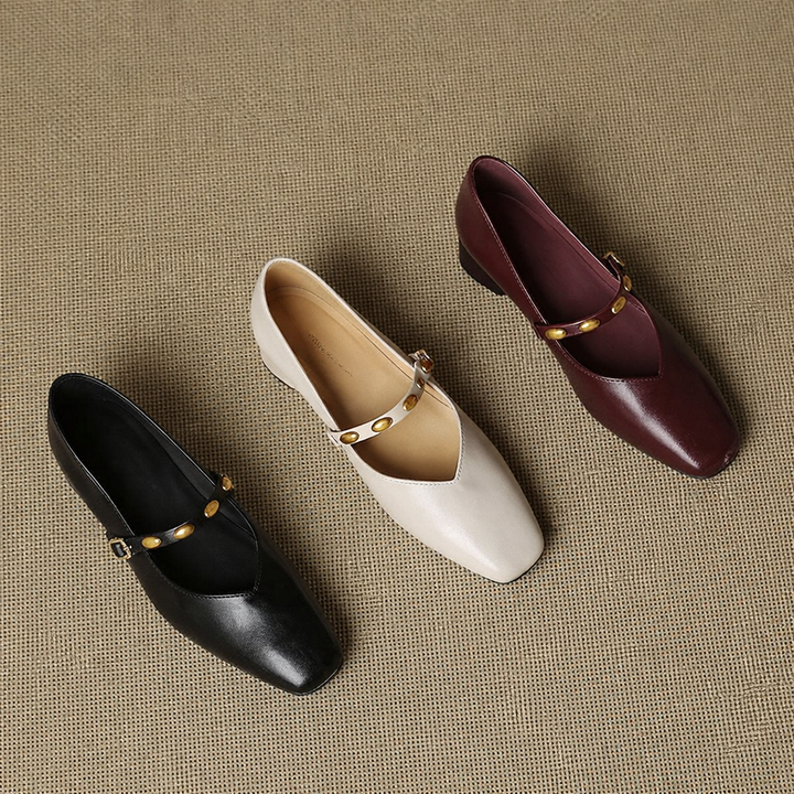 Zyra | Genuine Leather Flats