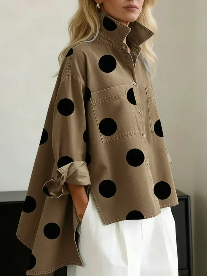 Ranulya | Chic Polka Dot Oversized Top