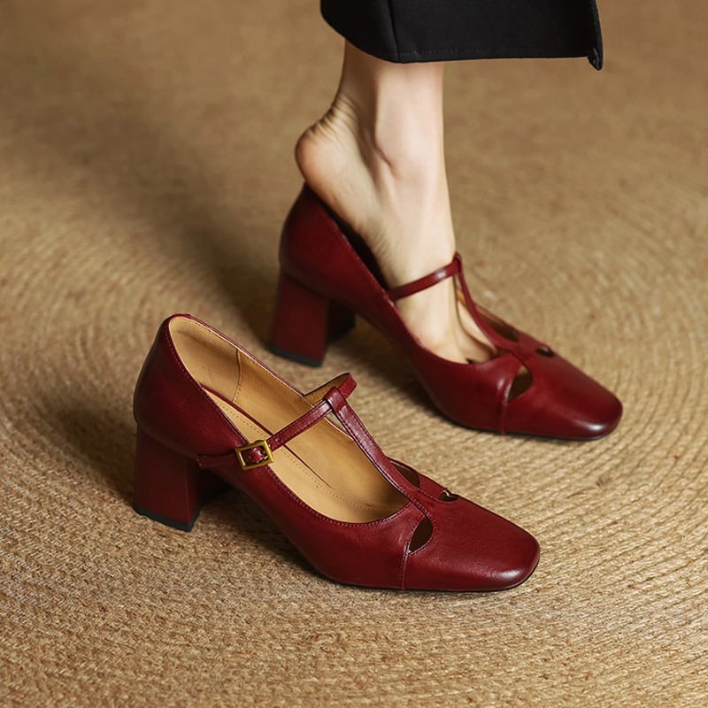 Alysa | Genuine Leather Heels