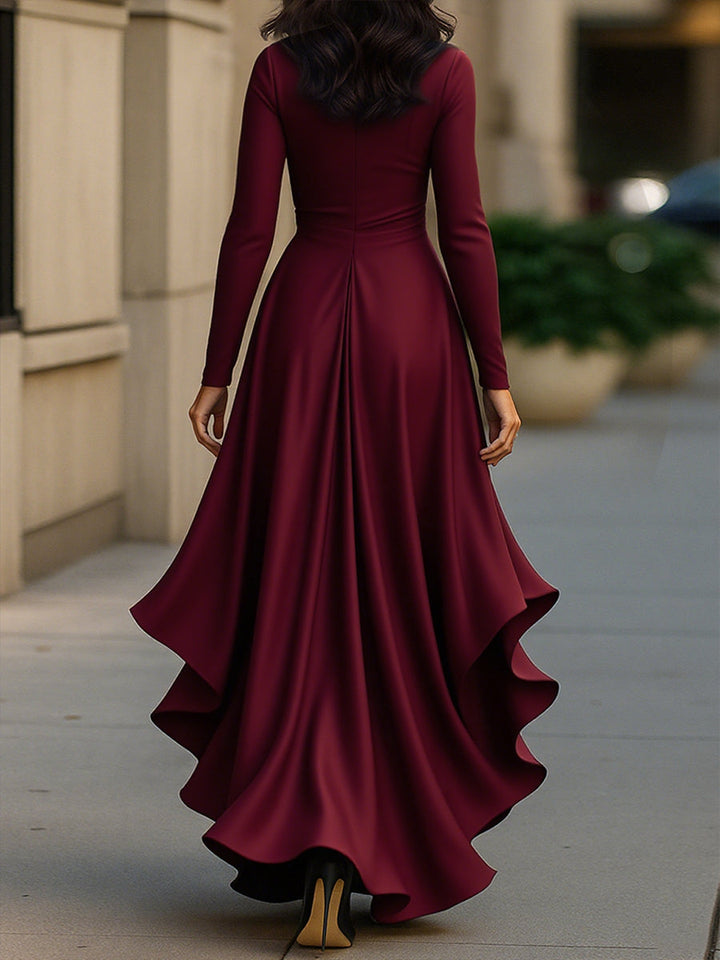 Darnie | Midnight Blue Satin Maxi Dress