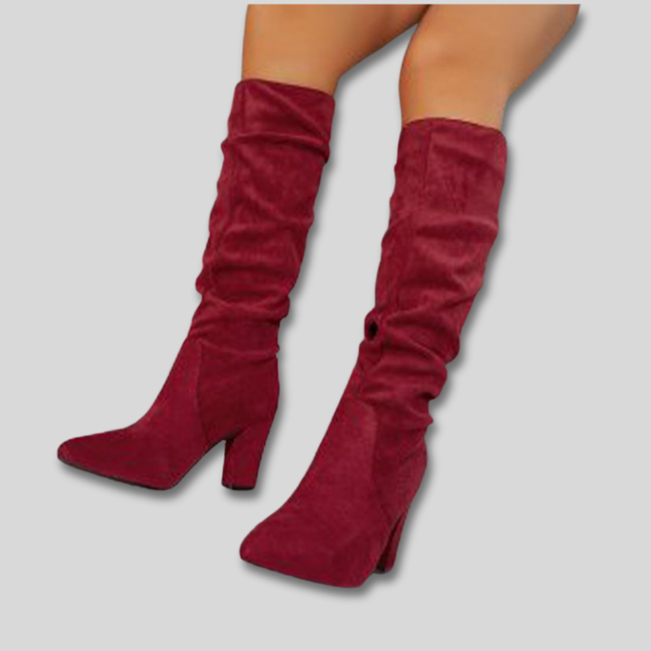 Camille | Slouch Block Heel Boots