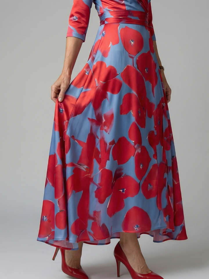 Joanna | Cross-Neck Midi Dress