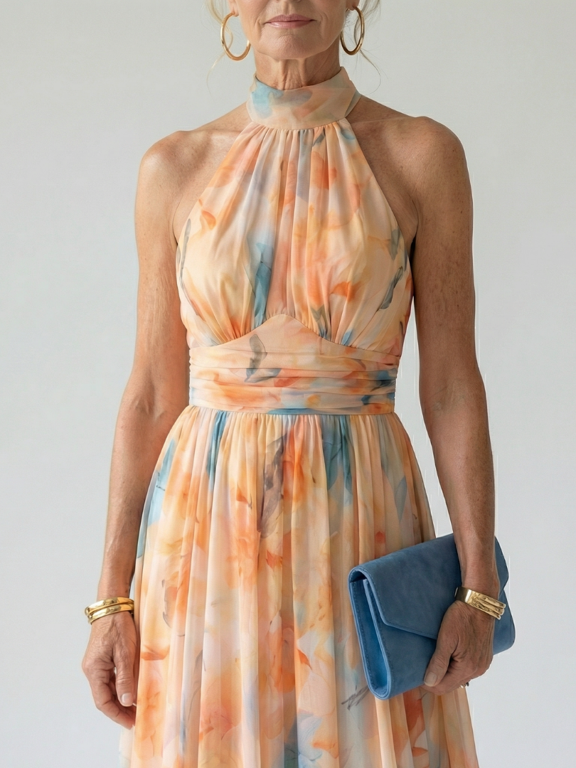 Lena | Midi Halter Dress