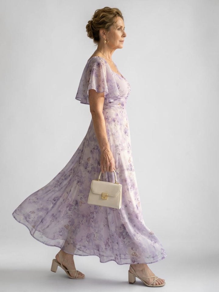 Patrycja | Ruffled Sleeve Midi Dress