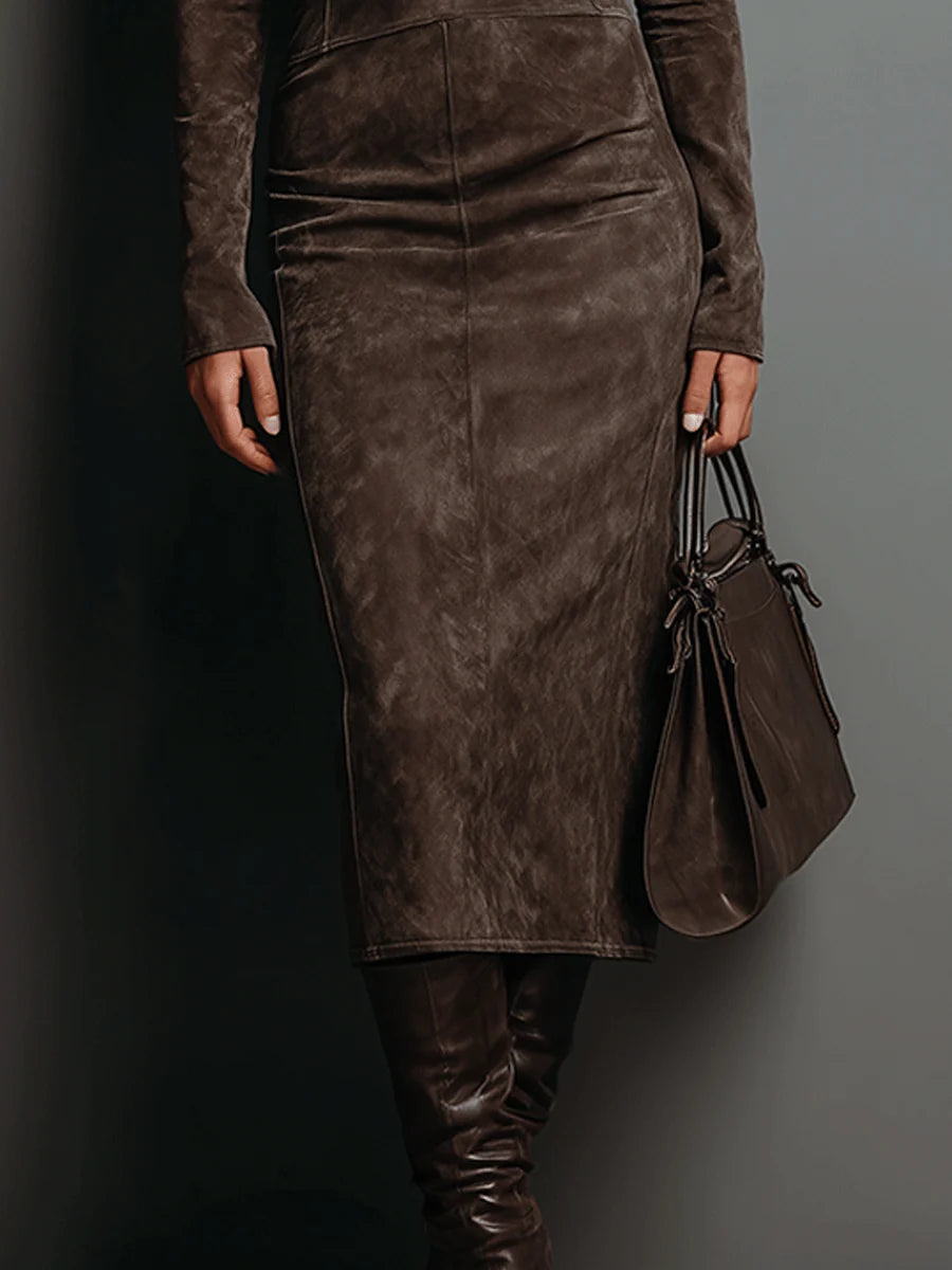 Emma | Elegant Long-Sleeve Midi Dress