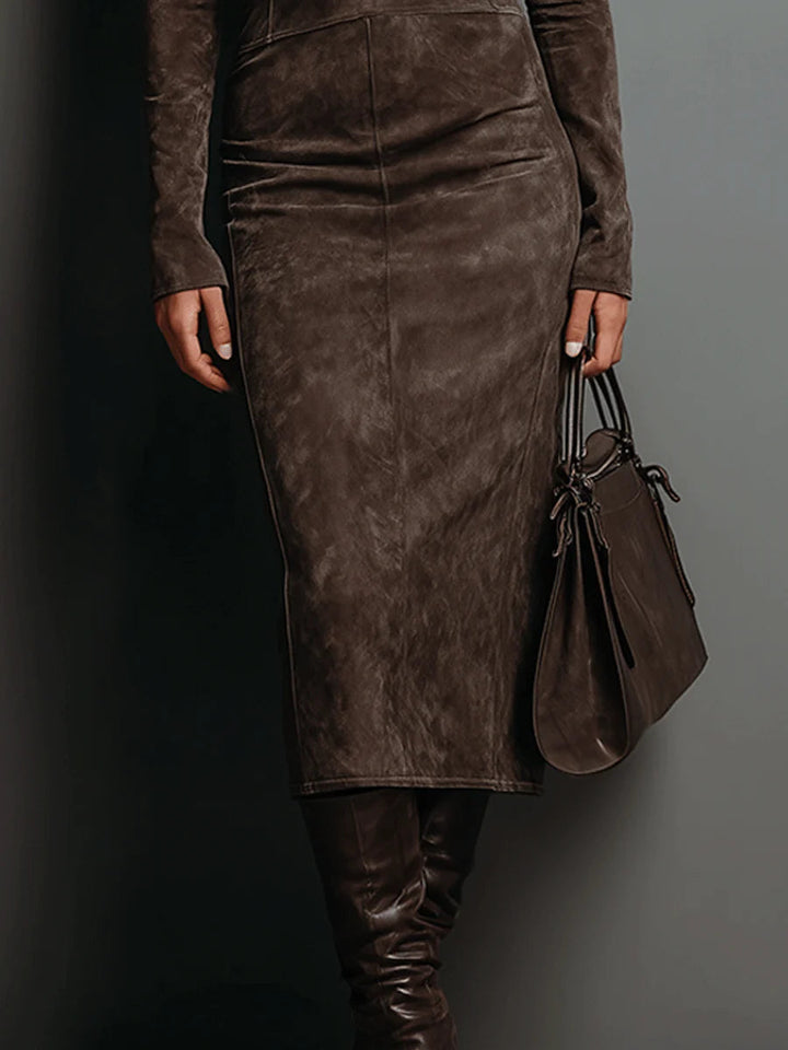 Emma | Elegant Long-Sleeve Midi Dress