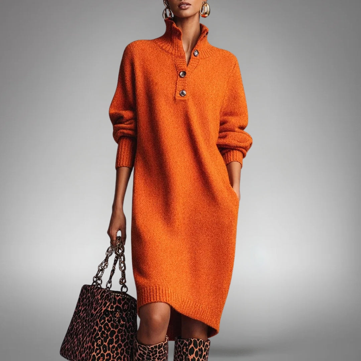 Arianell | Pure Wool Winter Knit Midi Dress