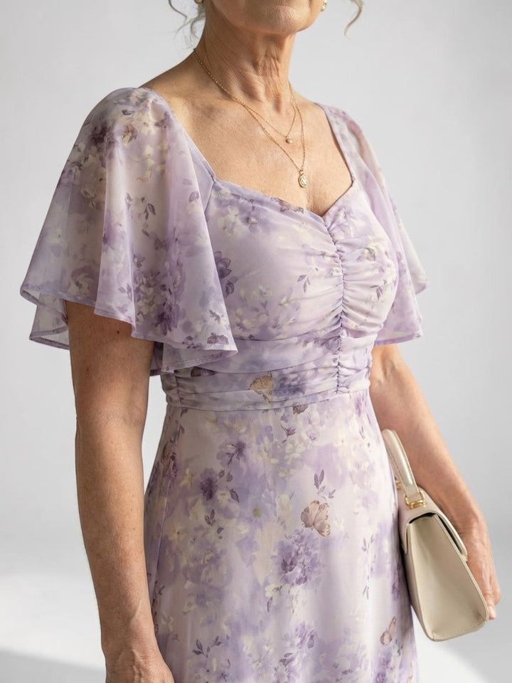 Patrycja | Ruffled Sleeve Midi Dress