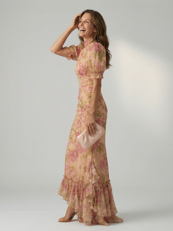 Aleksandra | High-Neck Midi Dress