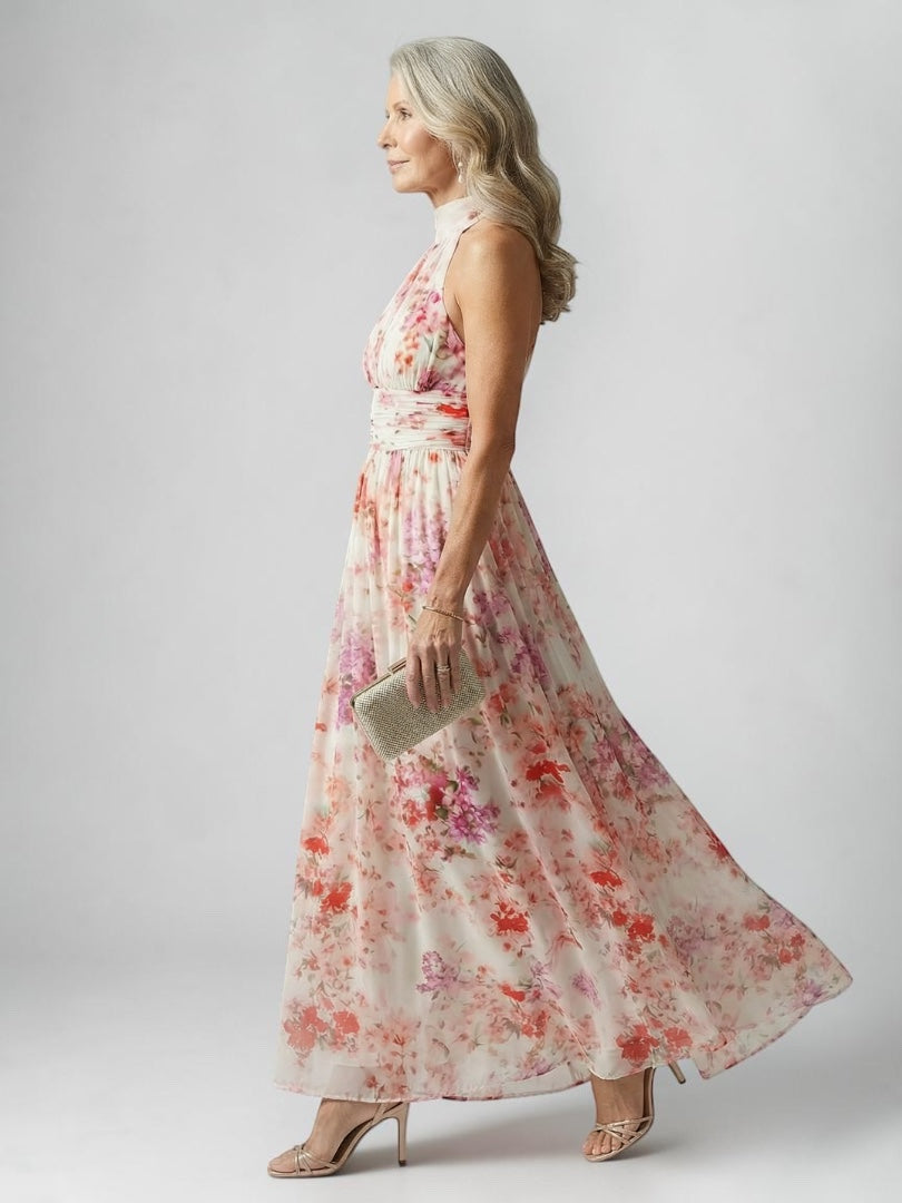 Wioletta | Flowy Halter Maxi Dress