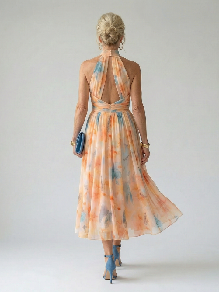 Lena | Midi Halter Dress