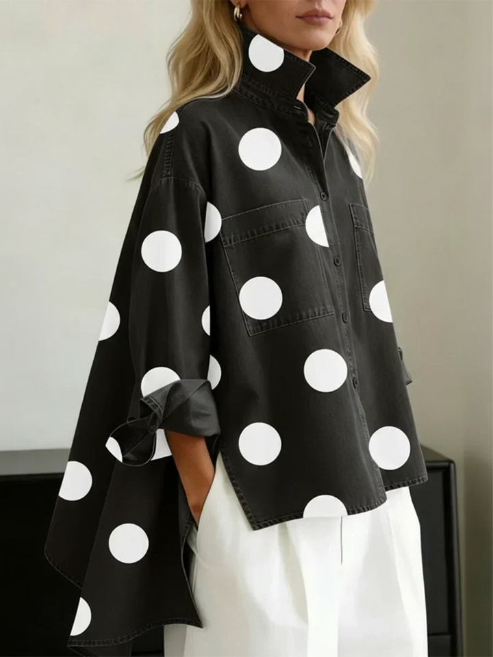 Ranulya | Chic Polka Dot Oversized Top