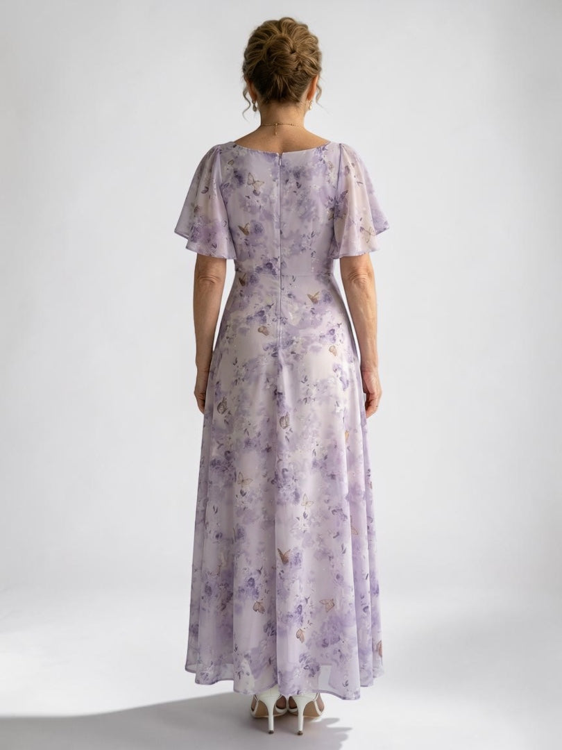 Patrycja | Ruffled Sleeve Midi Dress