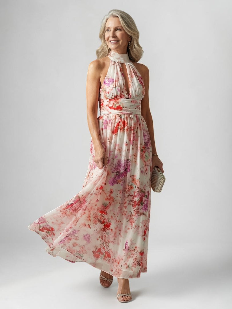 Wioletta | Flowy Halter Maxi Dress