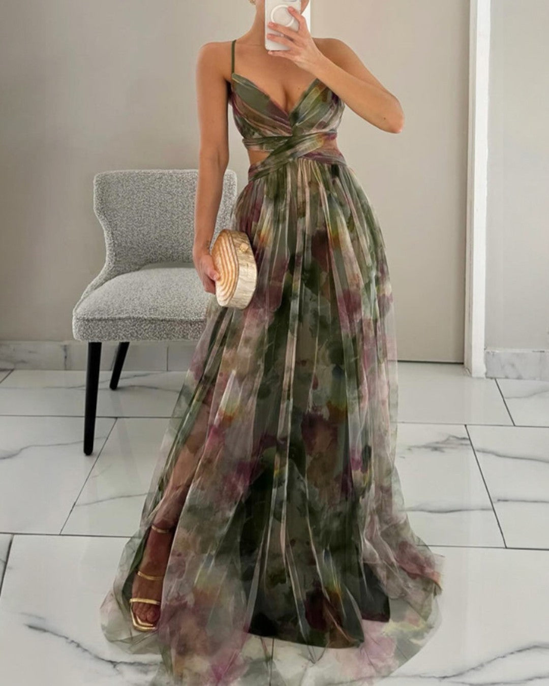 Serena | Enchanting Floral Print Maxi Dress