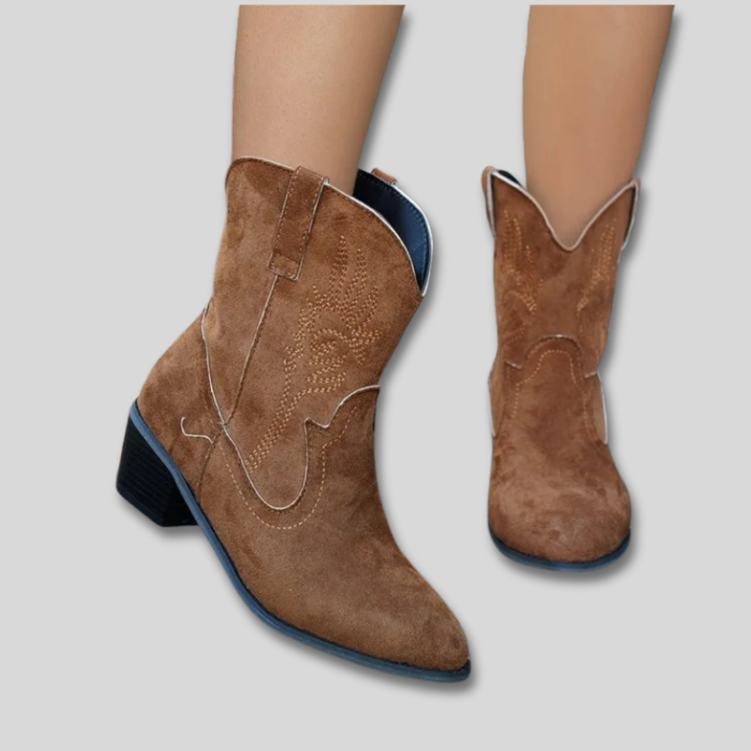 Zephyra | Embroidered Cowboy Boots