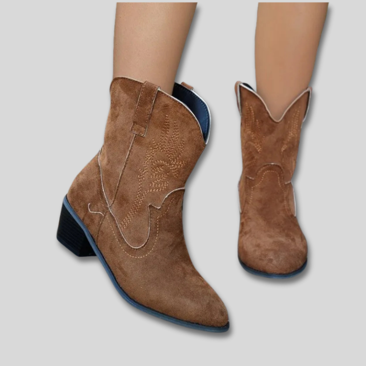 Zephyra | Embroidered Cowboy Boots