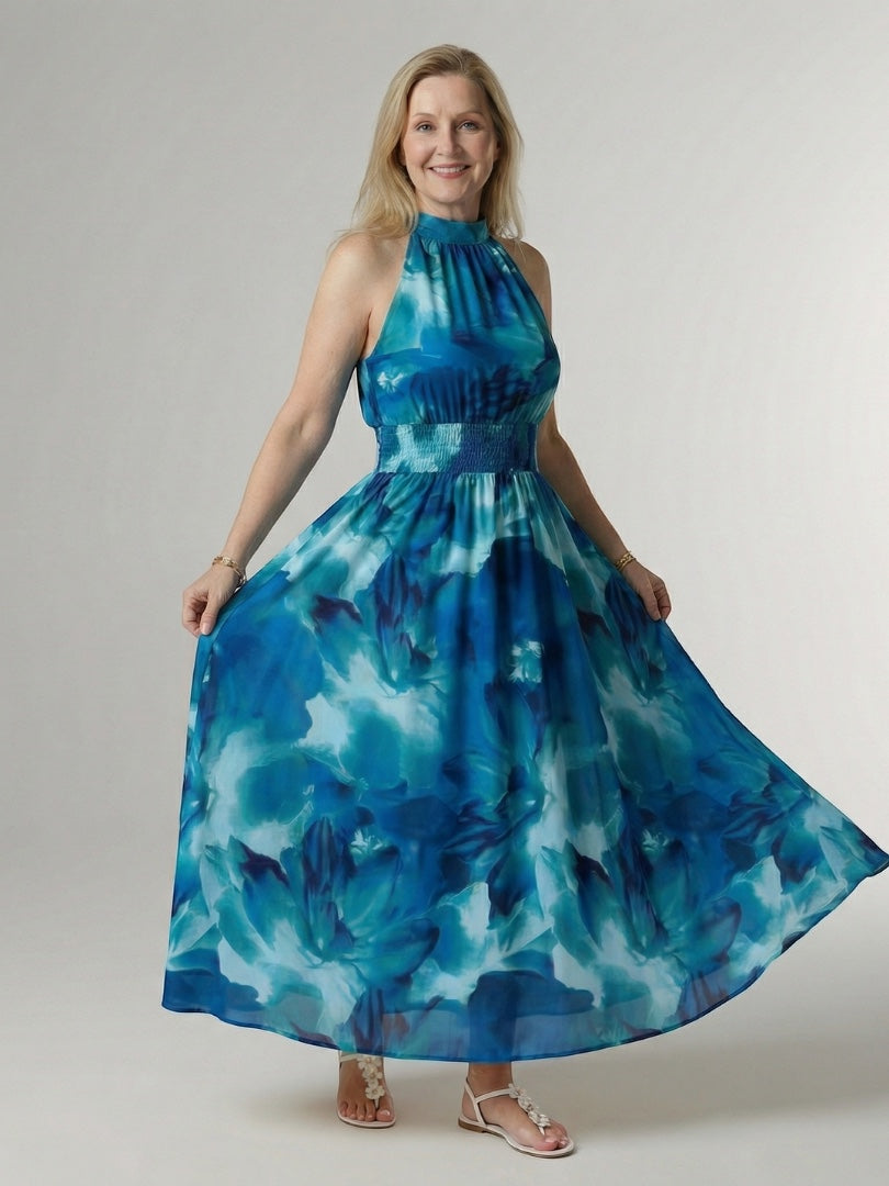 Martyna | Midi Halter Dress