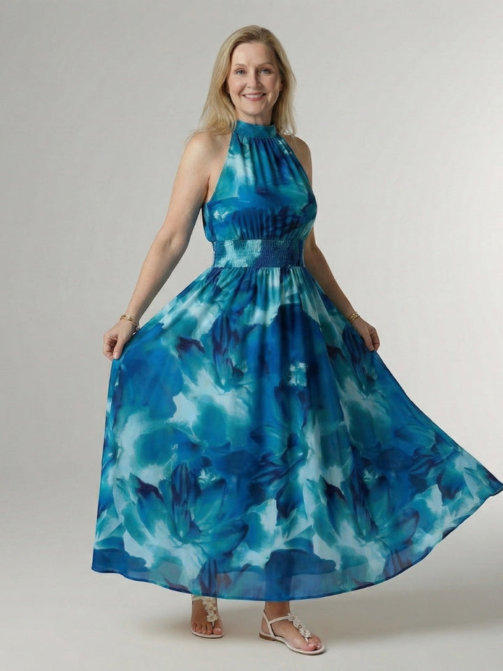 Martyna | Midi Halter Dress