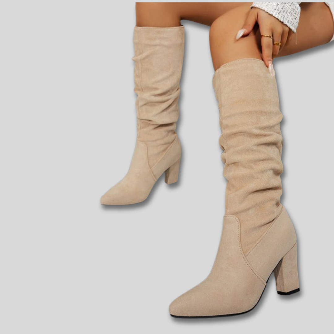 Camille | Slouch Block Heel Boots