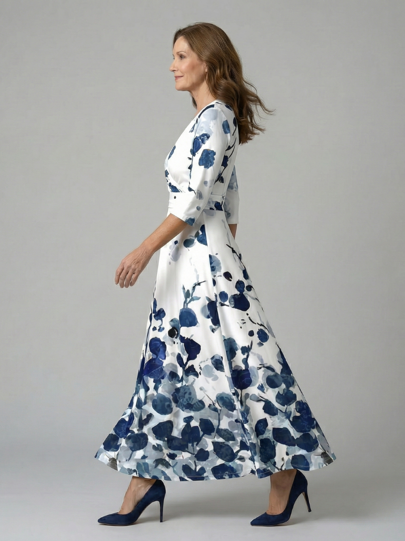 Joanna | Cross-Neck Midi Dress