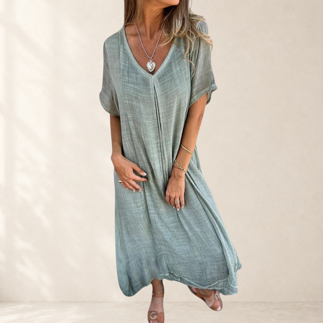 Fiona™ – Elegant Lightweight V-Neck Dress