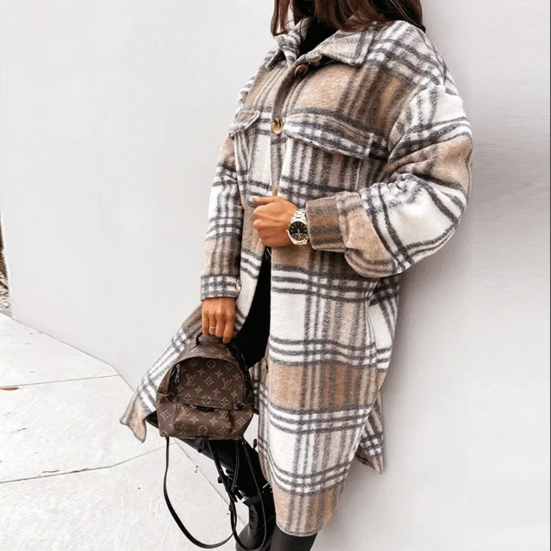 Merrivale Everyday Checked Coat — Timeless Style, Everyday Comfort