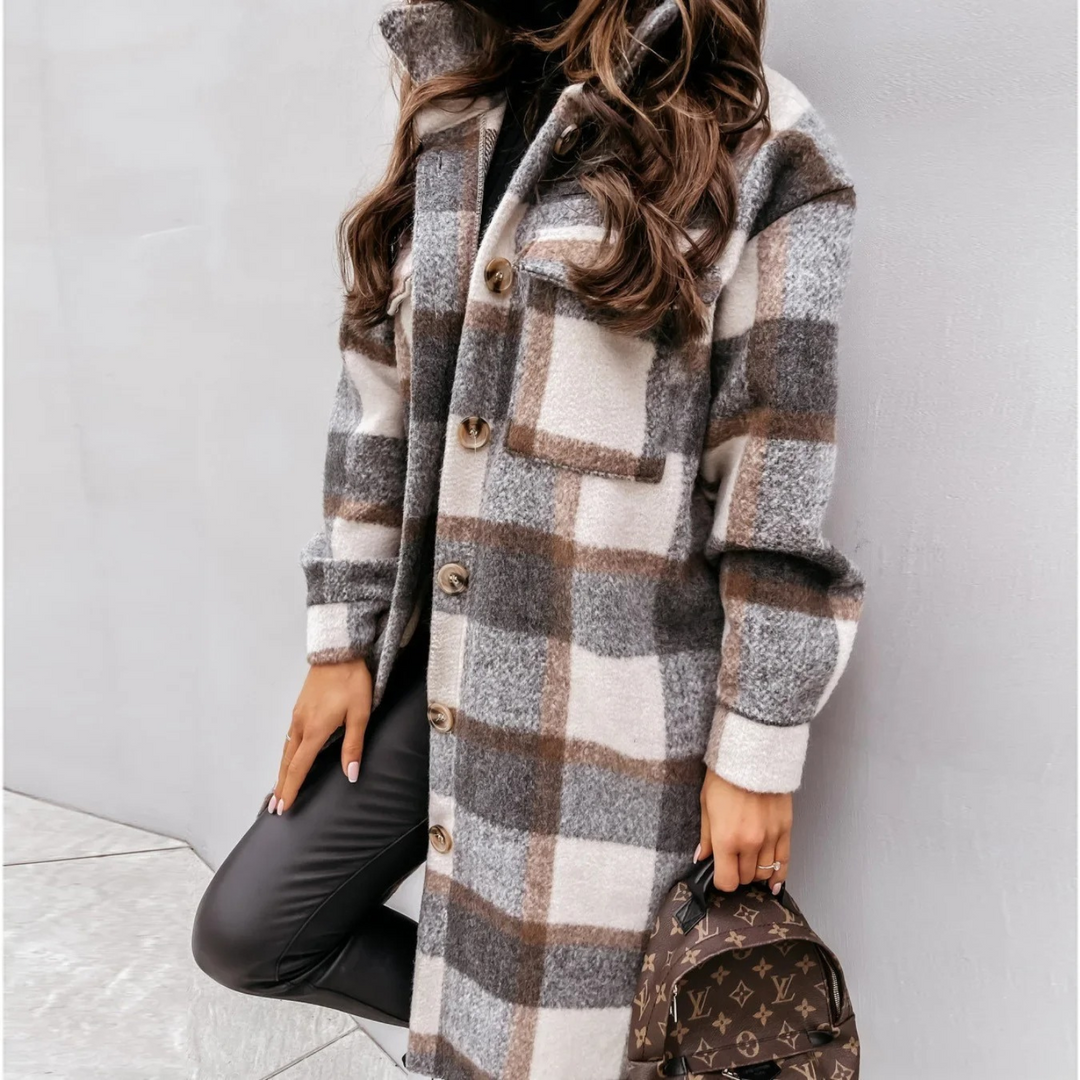 Merrivale Everyday Checked Coat — Timeless Style, Everyday Comfort