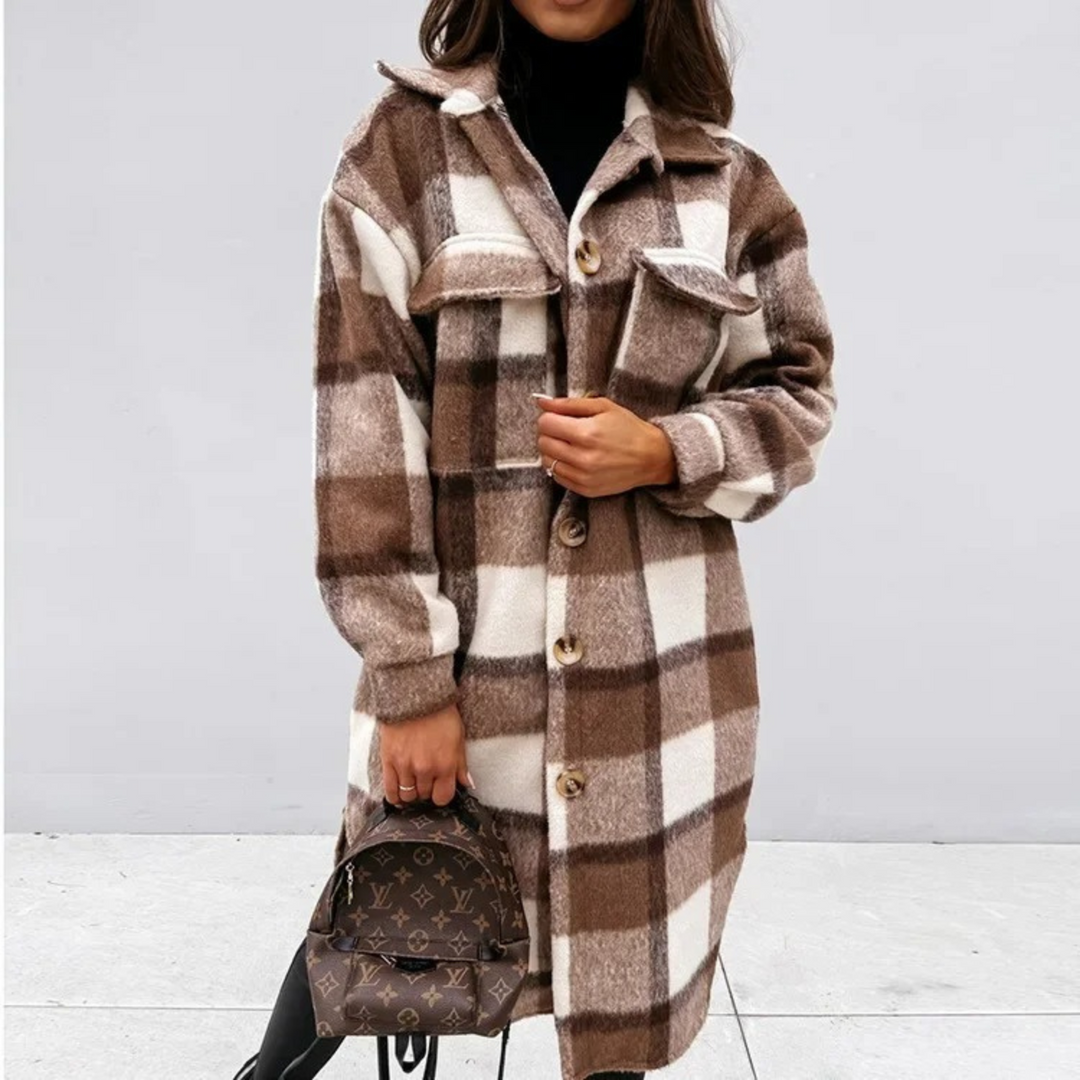 Merrivale Everyday Checked Coat — Timeless Style, Everyday Comfort