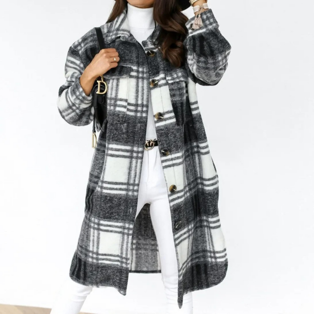 Merrivale Everyday Checked Coat — Timeless Style, Everyday Comfort