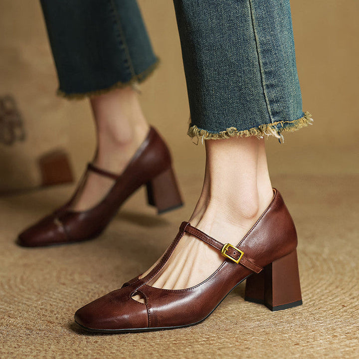 Alysa | Genuine Leather Heels